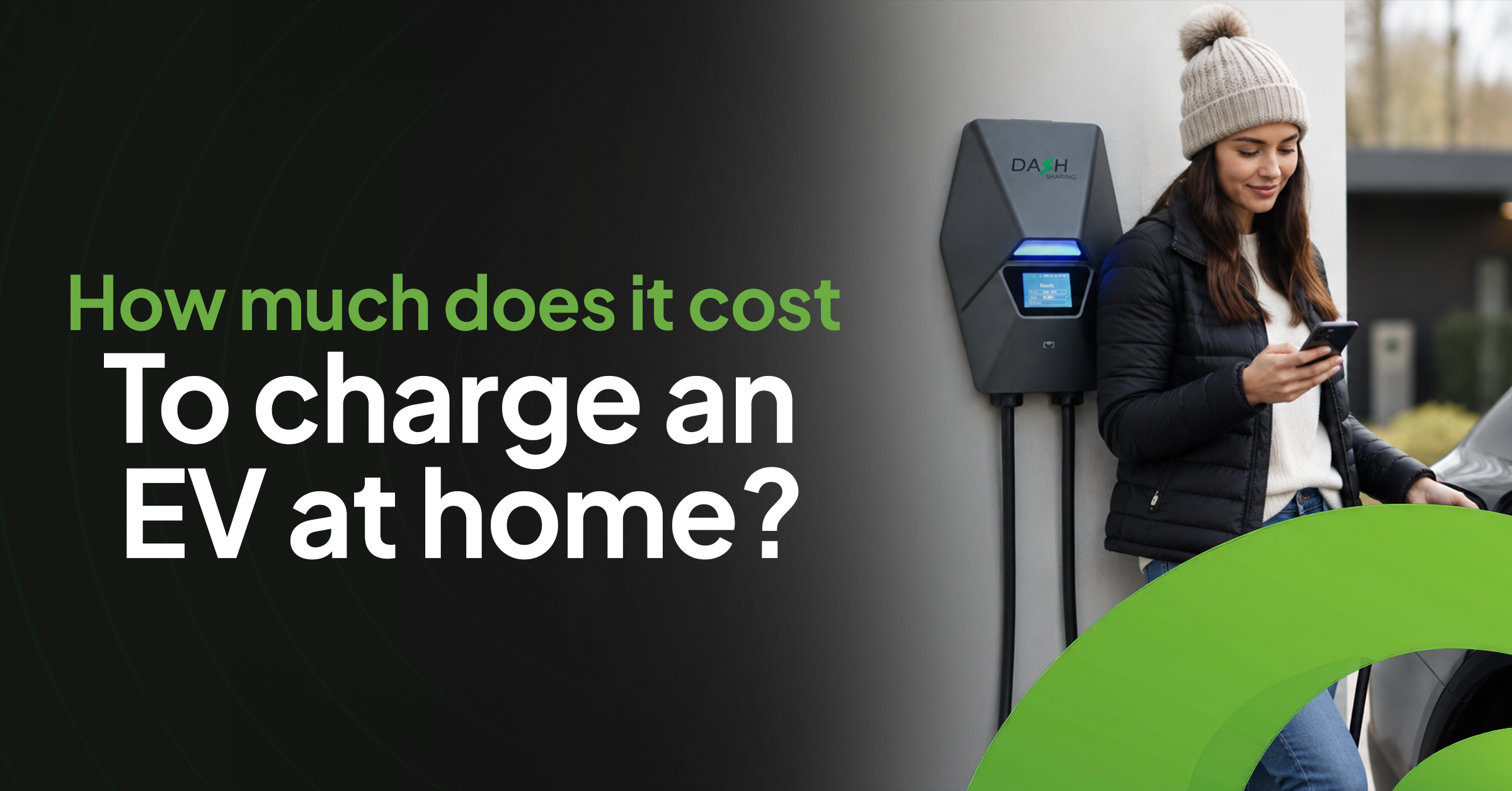 Electric vehicle plugged into Level 2 home charger in Canada.